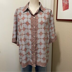 Max Studio Geometric Patterned Shirt